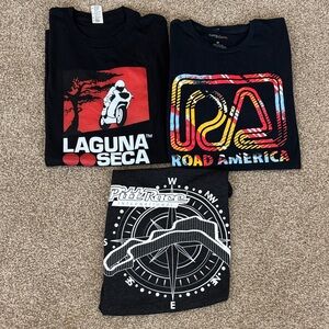 NWOT MotoAmerica tees, sizes Small+Medium
